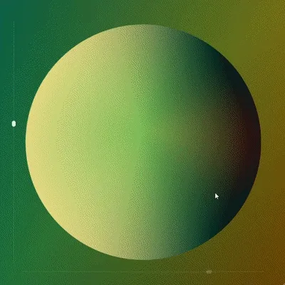 an interface showing a circle with rainbow gradients. A vertical and horizontal slider on the left and bottom moves around as the gradients change