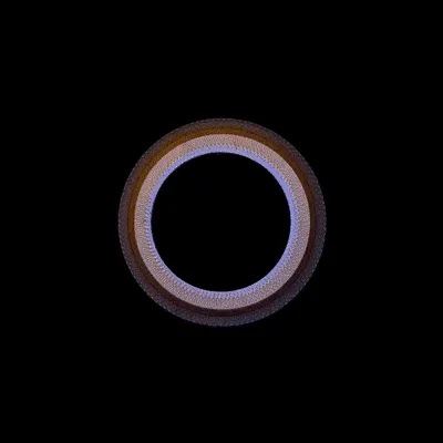 Relationships between moving circles are drawn by connecting nearest points between them