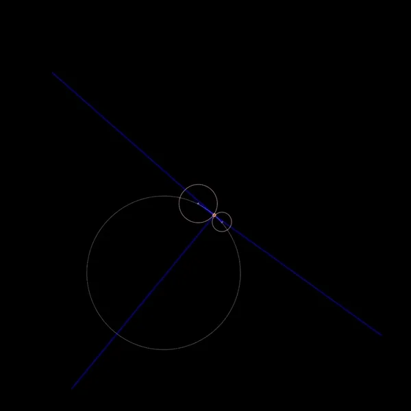 A moving diagram showing the relationship between soddy circles